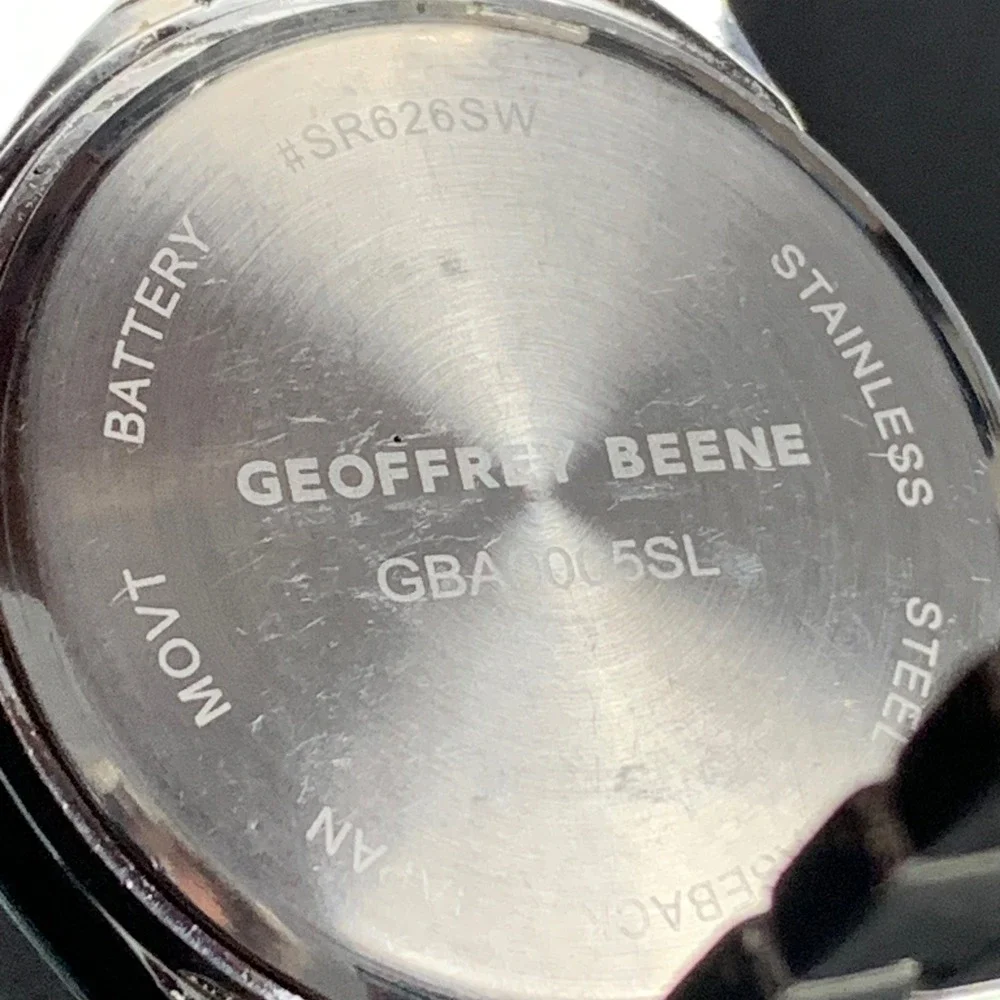 Geoffrey Beene Mens Diamond‎ Dial Blue Face Stainless Steel Watch GBA0005SL